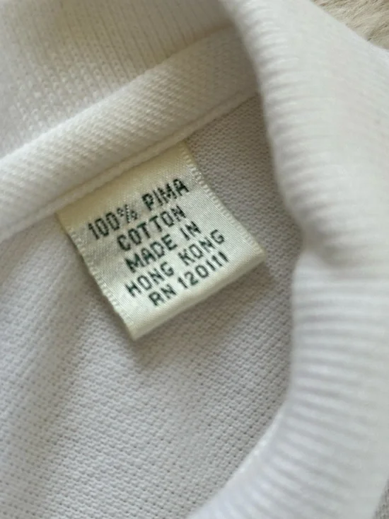 Masters Collection Augusta National Polo White Pima Cotton Classic Golf Shirt XL - Picture 7 of 9